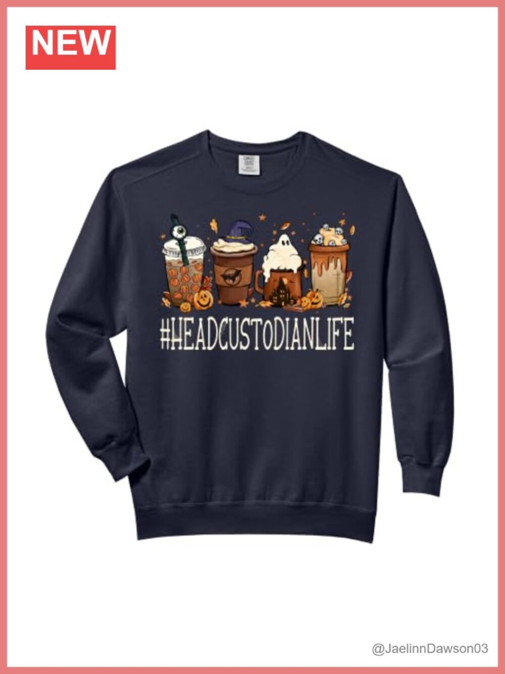 Comfort Colors Halloween Pumpkin Skeleton Crewneck Sweatshirt
